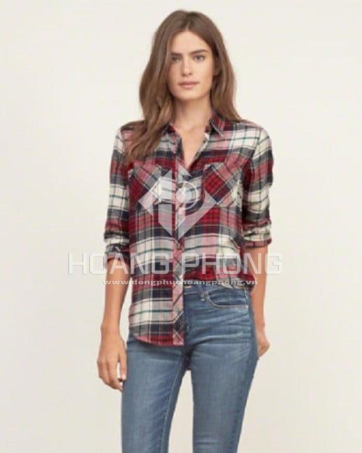 Đồng phục công sở – Áo sơ mi nữ caro Đồng phục công sở – Áo sơ mi nữ caro